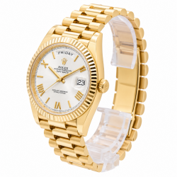 Rolex Day-Date 40MM 228238 18K Yellow Gold Silver Dial Watch